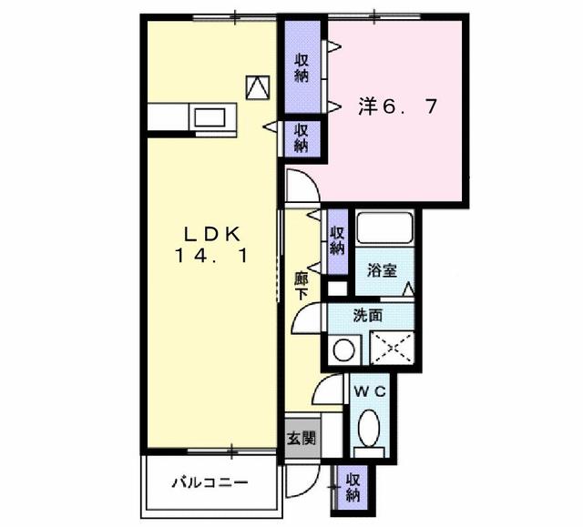 イストワールＡの間取り