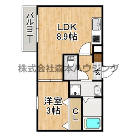 ジーメゾン寝屋川秦町アリビオの間取り