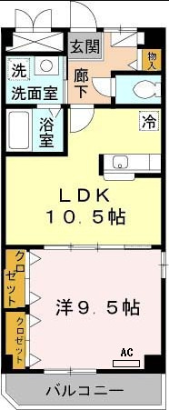 エルロード住吉6号館の間取り