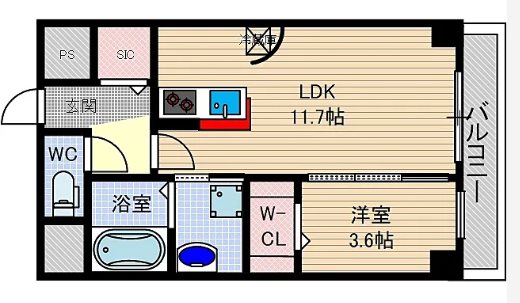 アクトタイレア茨木駅前の間取り