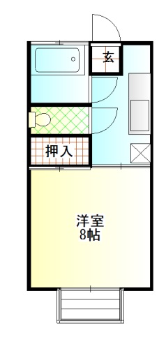 長野市伊勢宮のアパートの間取り