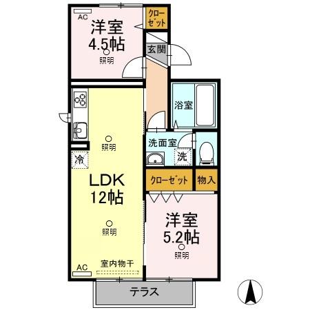 セジュール金谷の間取り