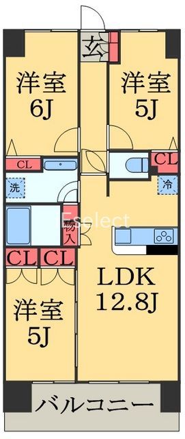 エコロジー千葉みなとレジデンスＡの間取り