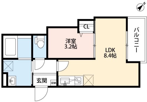 TATERUApartment大道南１丁目の間取り