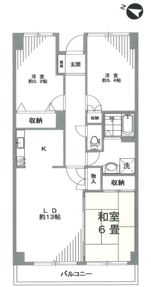 パスティーユ石川台の間取り