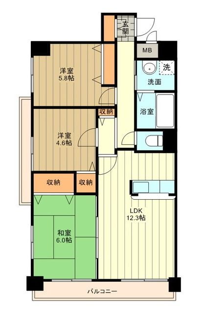 ラフィネ立川の間取り