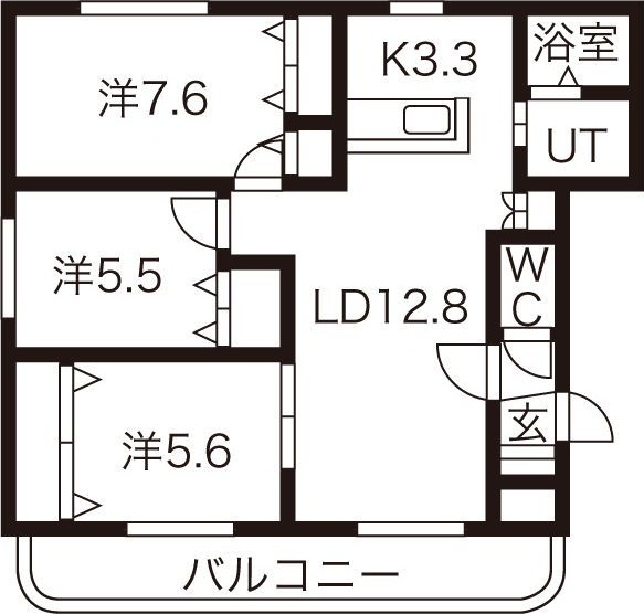 バーリントンコートIIの間取り