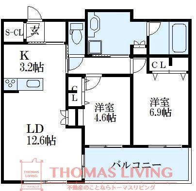 福岡市東区香椎照葉のマンションの間取り