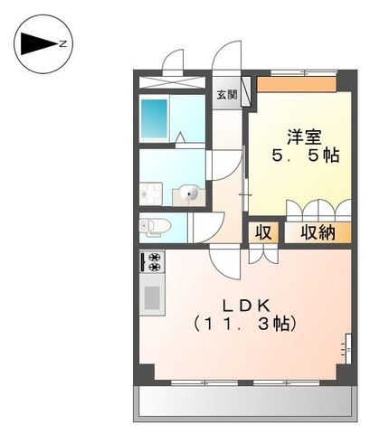 メゾンミルキーウェイ１の間取り