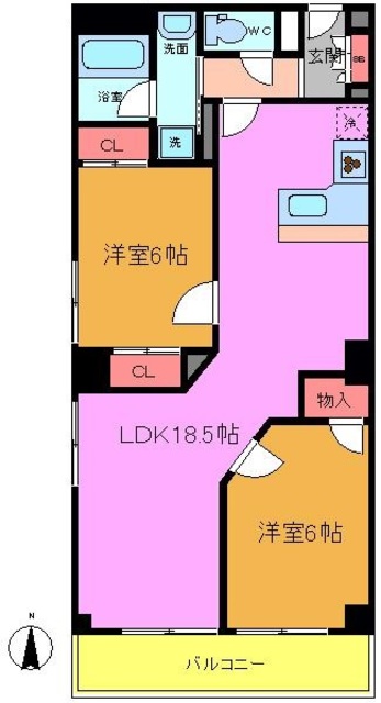 市川市市川南のマンションの間取り