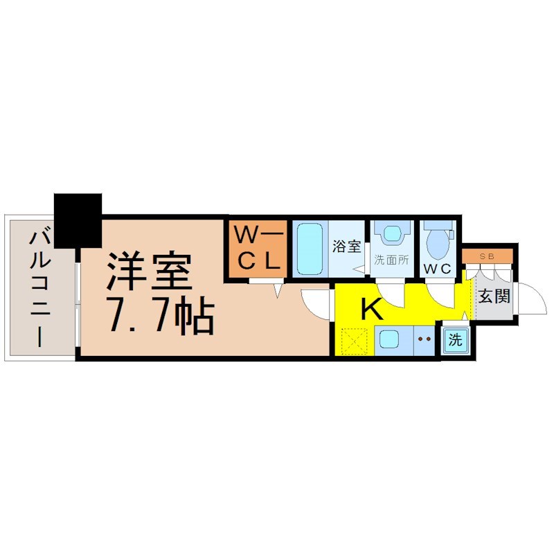 名古屋市東区葵のマンションの間取り