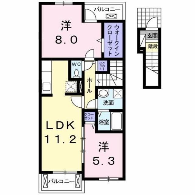 合志市豊岡のアパートの間取り