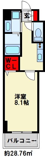 北九州市小倉北区井堀のマンションの間取り