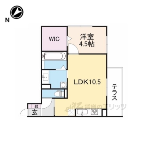 彦根市古沢町のアパートの間取り