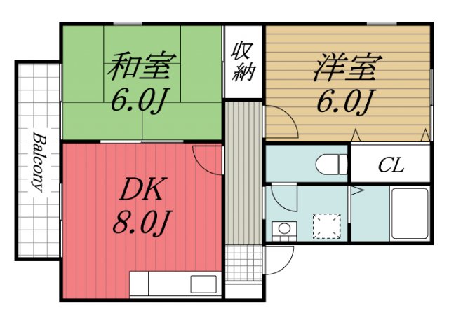 市原市五所のアパートの間取り