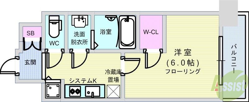 エステージ難波ＷＥＳＴの間取り