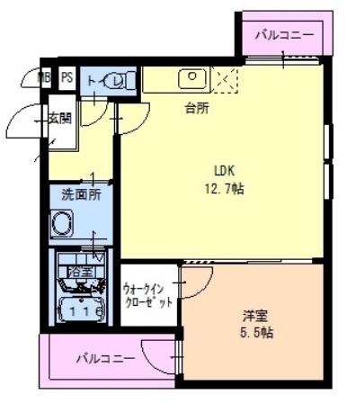 堺市北区百舌鳥本町のアパートの間取り