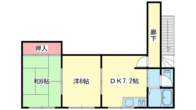 高槻市中川町のマンションの間取り