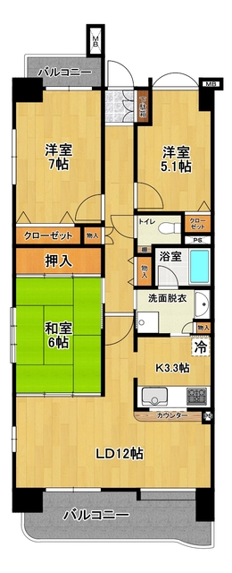 チサンマンション神明町の間取り