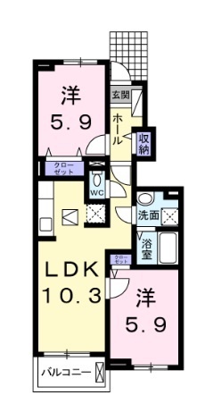 レークサイドナカノIIの間取り