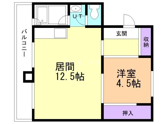 札幌市手稲区富丘一条のマンションの間取り