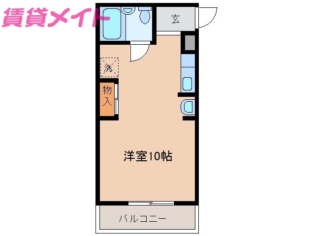 鈴鹿市白子町のアパートの間取り