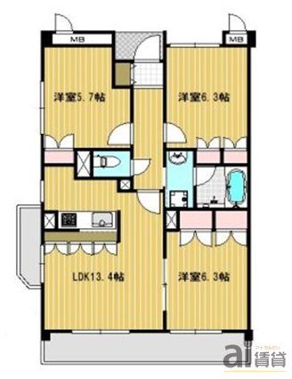 三鷹市新川のマンションの間取り