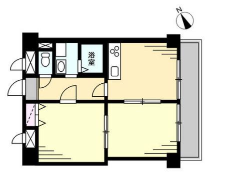 新宿区南元町のマンションの間取り