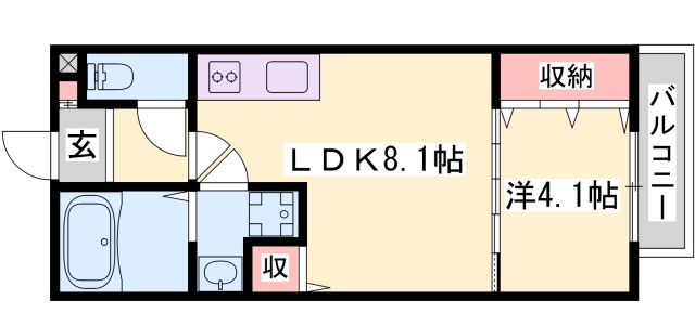 プランドール飾磨の間取り