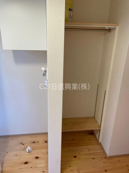 収納　室内洗濯機置場／収納