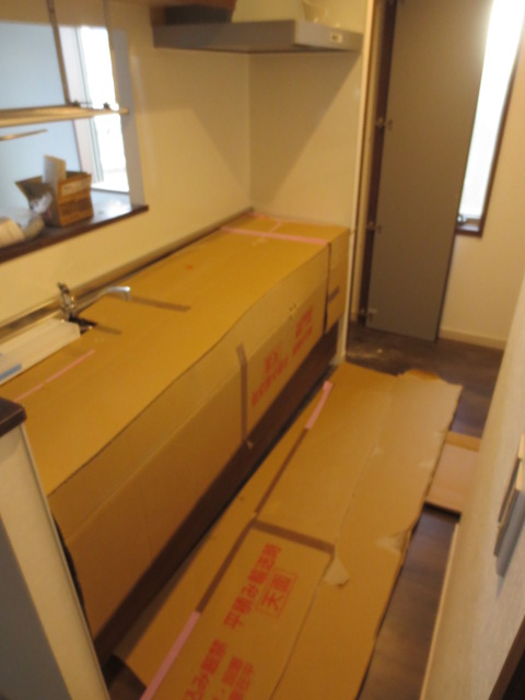 キッチン　新築　建築時の写真です