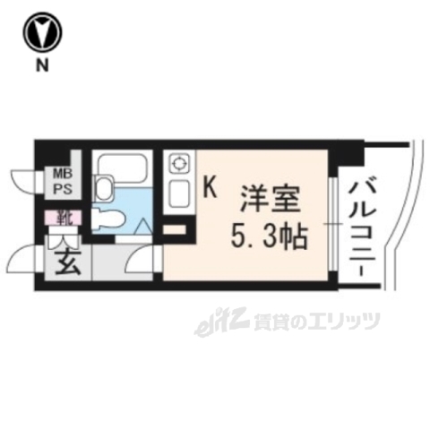 朝日プラザ深草の間取り写真