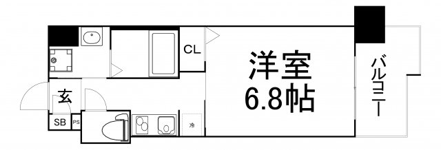 地下鉄御堂筋線 天王寺駅 徒歩10分 9階建 築13年の間取り写真
