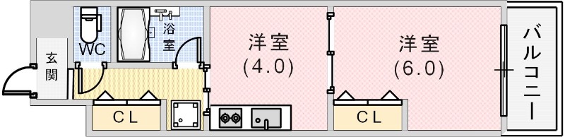 グローリー元町の間取り写真