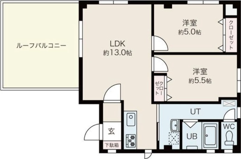 地下鉄東豊線 美園駅 徒歩6分 3階建 築42年の間取り写真