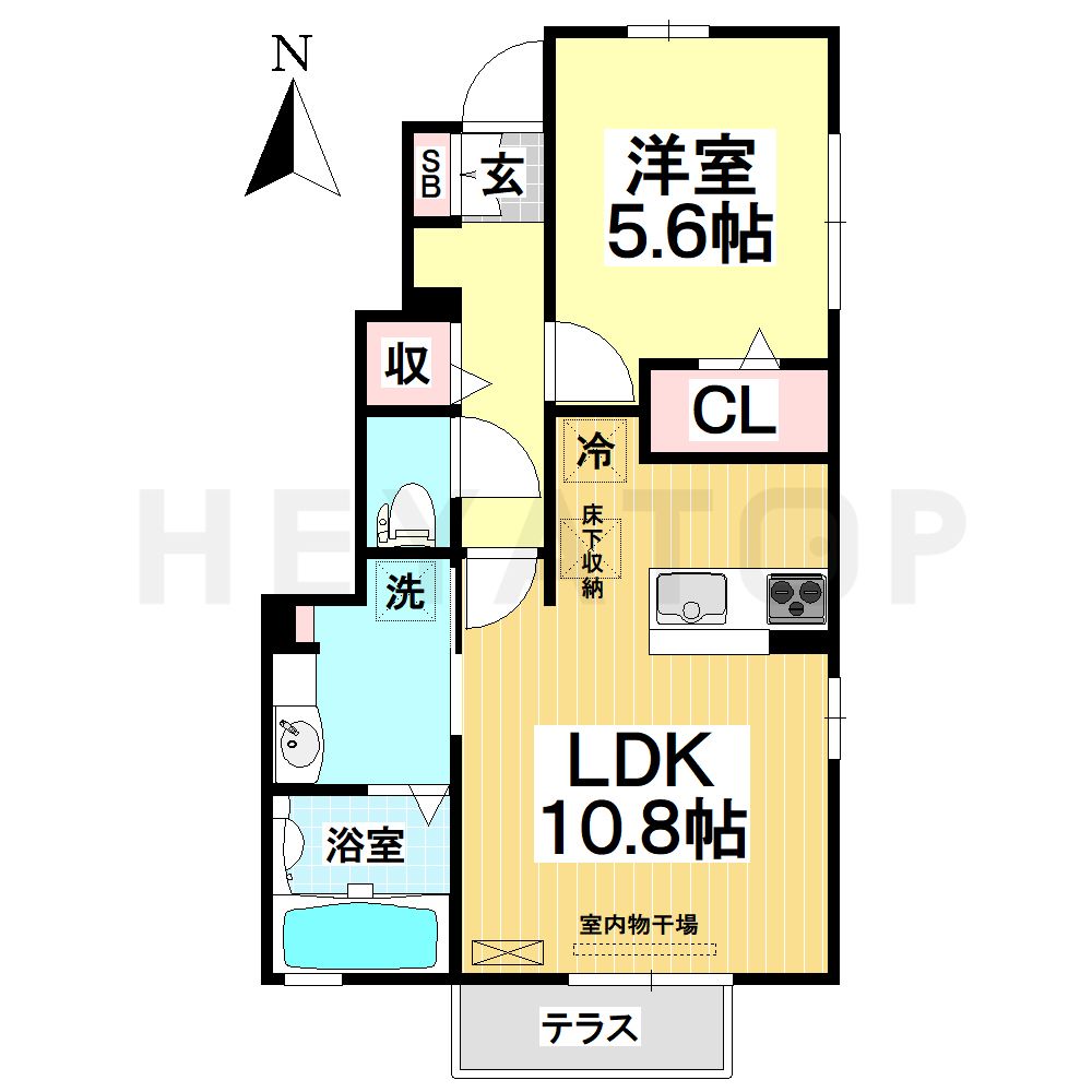 地下鉄名城線 瑞穂運動場東駅 徒歩10分 2階建 築12年の間取り写真