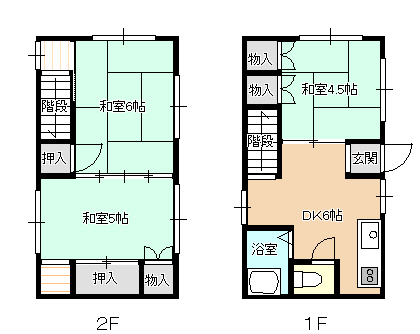 【名須川貸家の間取り】