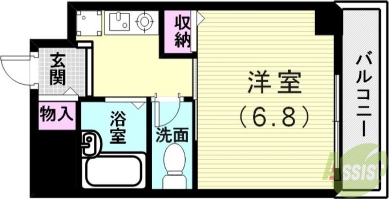 【神戸市垂水区塩屋町のマンションの間取り】