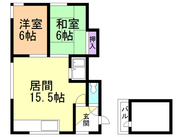 山田ハイツの間取り