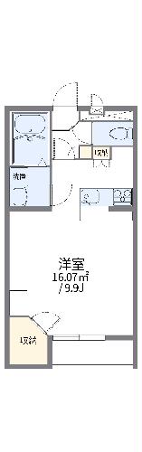 レオパレスコンフォールツクバの間取り