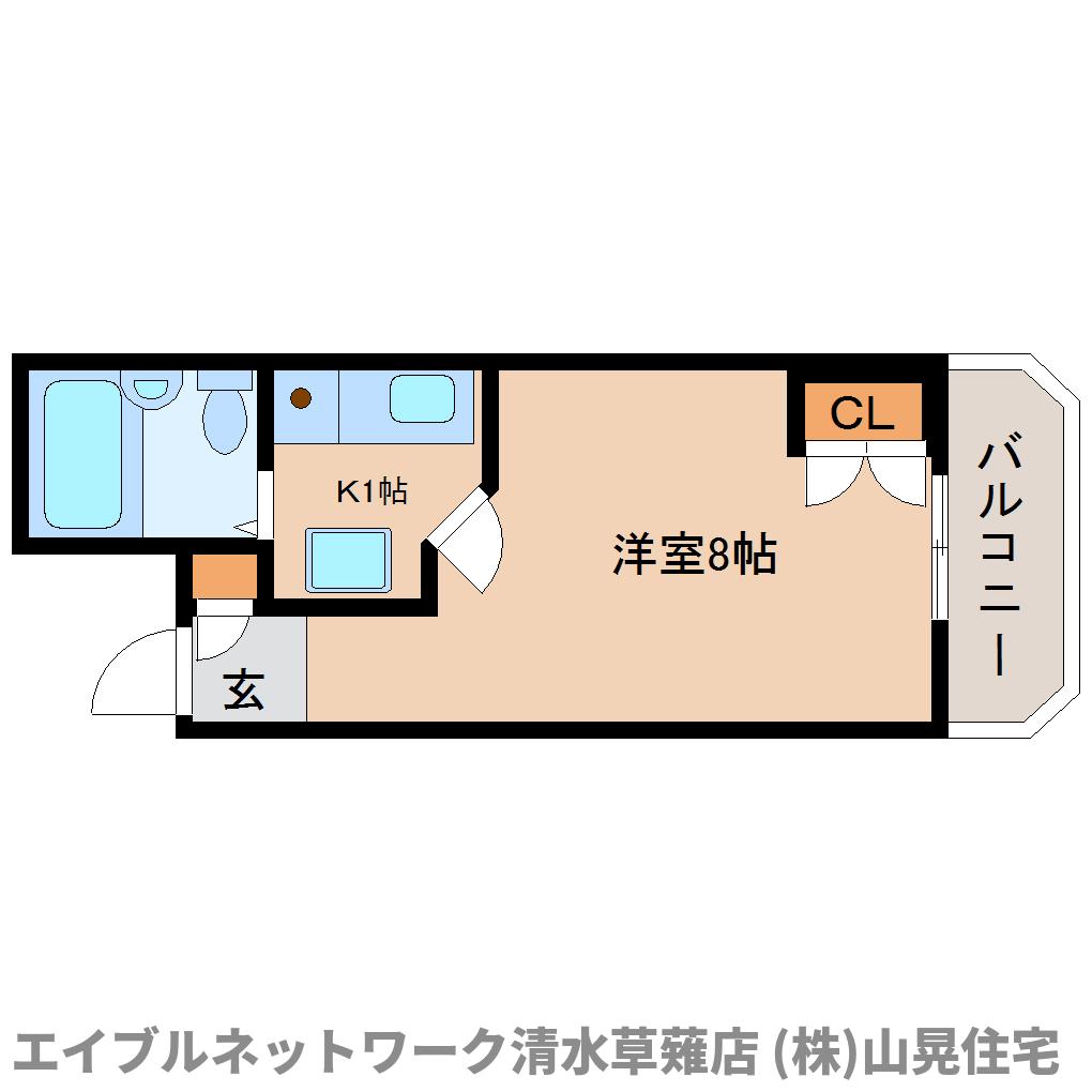 静岡市駿河区聖一色のマンションの間取り