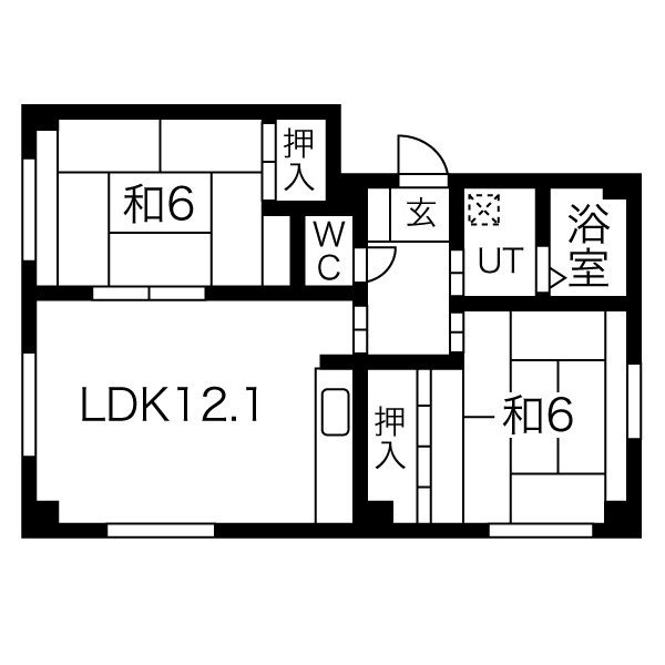 マンション常盤IIの間取り