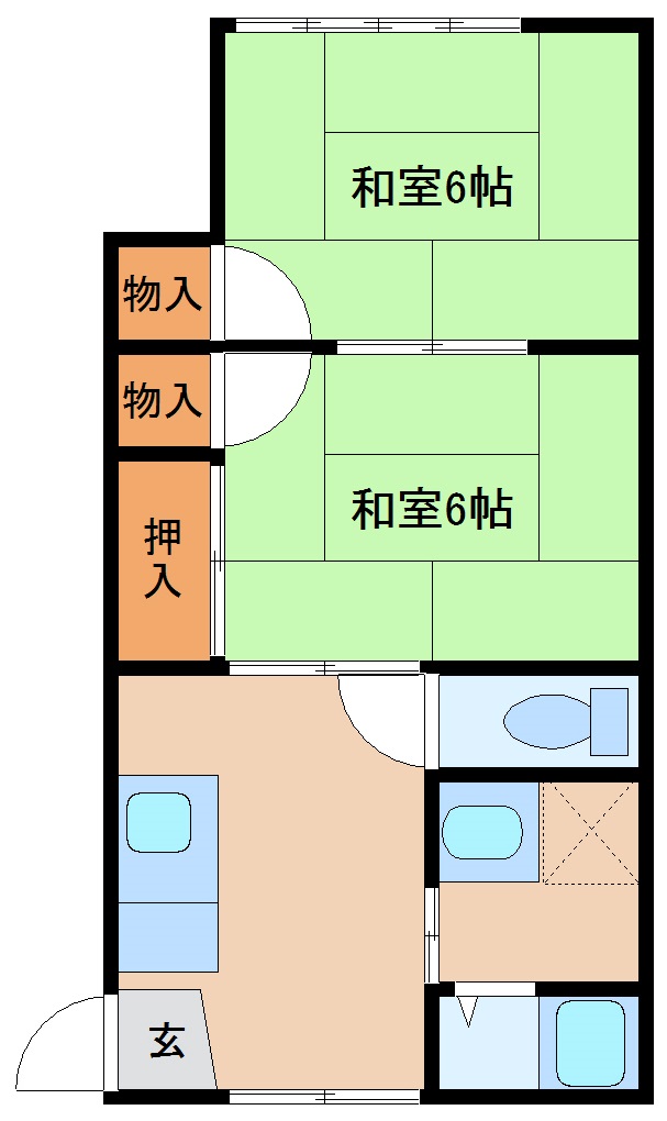 烏山ハイツ1号棟の間取り