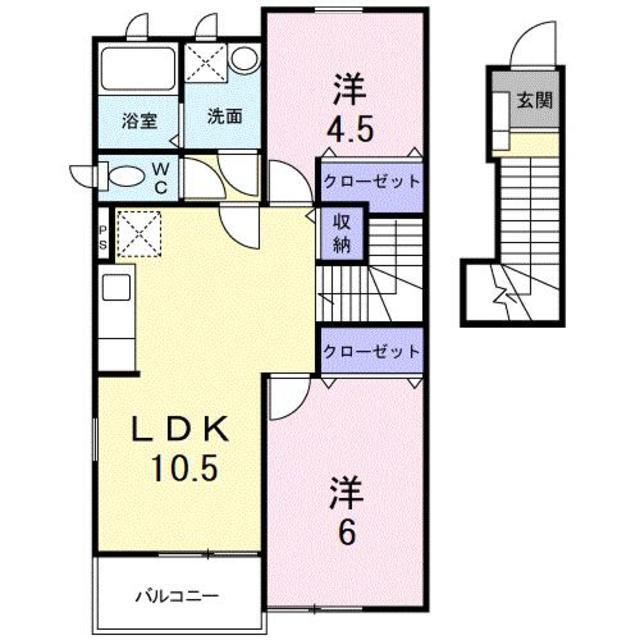 エレガンス弐番館の間取り