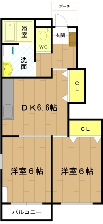 伊勢市二見町西のアパートの間取り