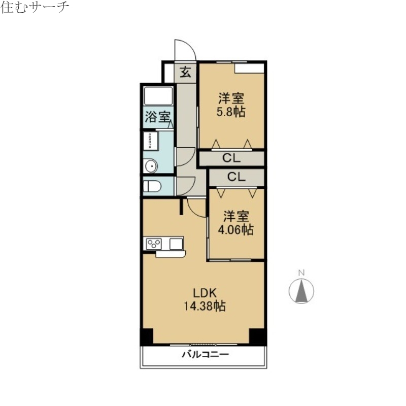 S-FORT四日市arcamの間取り