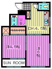 埼玉県さいたま市中央区下落合４（マンション）の賃貸物件の間取り
