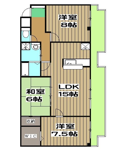 アメニティ双ヶ丘の間取り