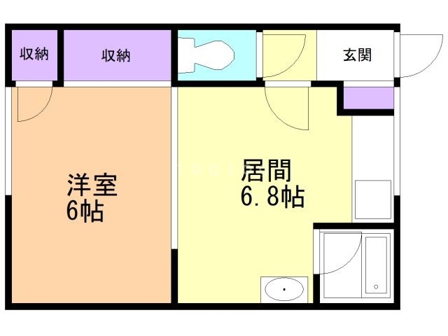 【ハイツ中山８号棟の間取り】