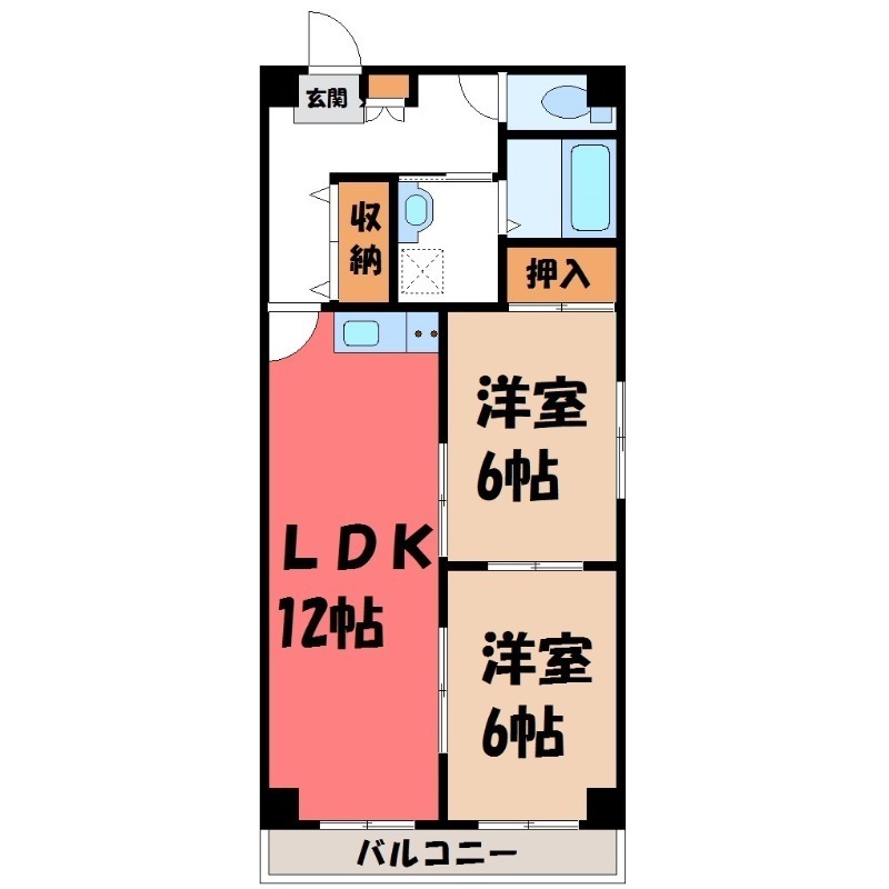 アーバンシェル A館の間取り